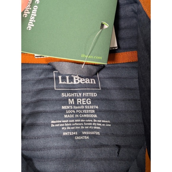 LL Bean Airlight Vest Mens Medium Navy Reg Full Zip Lightweight Outdoors NWT - Picture 2 of 9